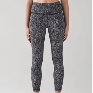 Lululemon Suited Jacquard Leggings Black White Size 4 Excellent